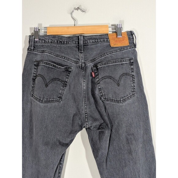 Levi's 501 Womens Dark Wash High Rise Straight Leg Jeans Sz 29 Distressed Boho - Picture 7 of 11